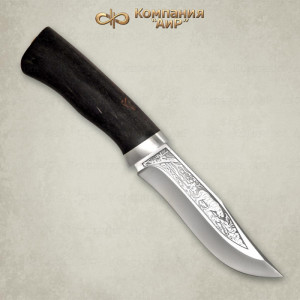 Нож Клычок-3 карельская береза стабилизированная 95х18 АиР Златоуст