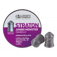 Пули JSB Straton Jumbo Monster Diabolo 5,5 мм, 1,645 грамм, 200 штук Пули JSB Straton Jumbo Monster Diabolo 5,5 мм, 1,645 грамм, 200 штук